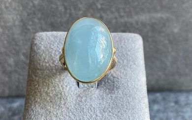 18 kt. Gold - Ring aquamarine