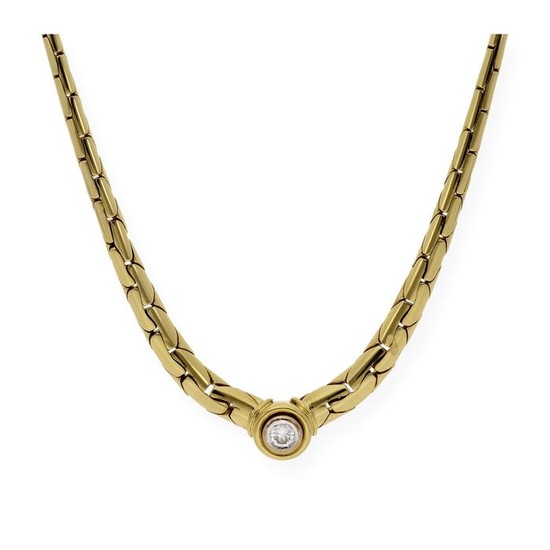 18 kt. Gold, Yellow gold - Necklace - 0.40 ct Diamond