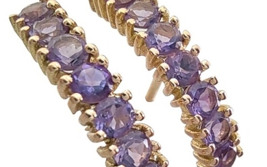 18 kt. Yellow gold - Ring - 0.48 ct Amethyst