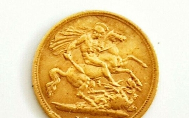 1895 UK Gold Sovereign Coin Victoria 3rd Portrait (NoN)