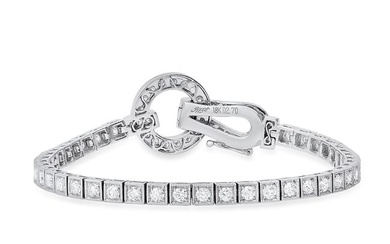 18K White Gold Setting with 2.70ct Diamond Ladies Bracelet