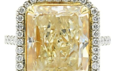 18K Yellow Gold & 10.02 Carat Diamond Ring