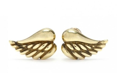18KT Gold "Wing" Earrings, Kieselstein Cord