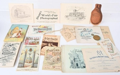 19 WORLD'S COLUMBIAN EXPOSITION ADV PAPER ITEMS