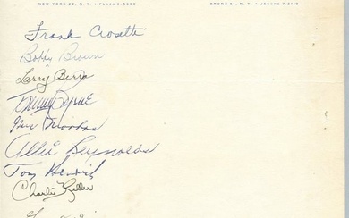 1948 New York Yankees Letterhead Team Signed/Autographed by 11 Berra HOF 167201