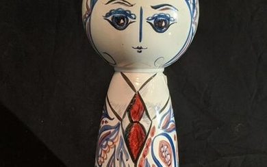 1960's Ceramic Character Hat Wig Stand