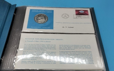1972 Official United Nations Medallic First Day covers containing...