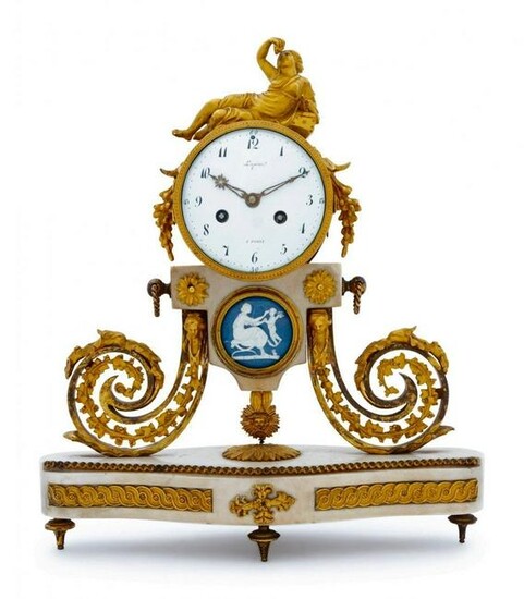 19TH C. FRENCH FIGURAL CLOCK BY LEPIN