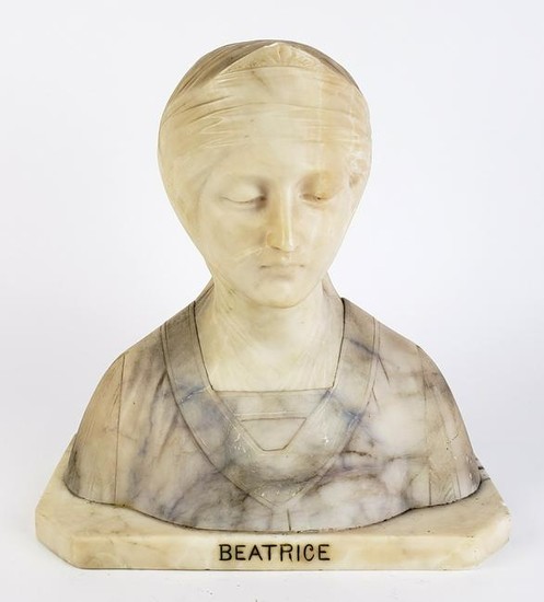 19th C. Marble Bust "Beatrice"