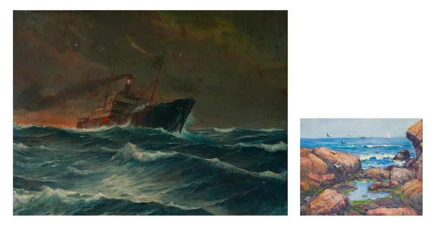 2 O/C Maritime Paintings, incl. Alfred F. Gerstmayr