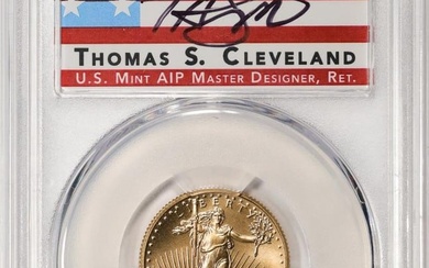 2021 Type 2 $10 American Gold Eagle Coin PCGS MS70 FDOI Cleveland Signature