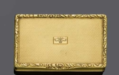 GOLD SNUFF BOX, France, ca. 1838.