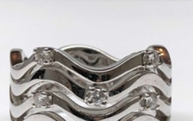 Gioielleria Corvino - 18 kt. White gold - Ring - 0.15 ct Diamond - Diamond