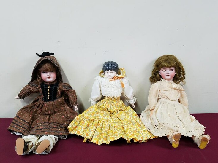3 Antique Dolls incl Simon and Halbig