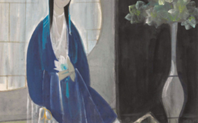 LIN FENGMIAN (CHINA, 1900-1991), Lady with Lotus