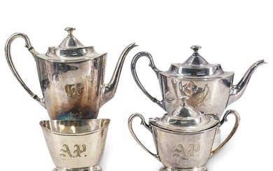 (4 Pc) Silver Plated Tea Set