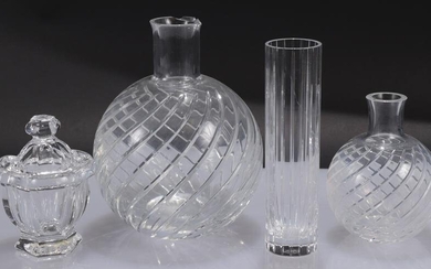 4 Pieces Baccarat Clear Cut Glass
