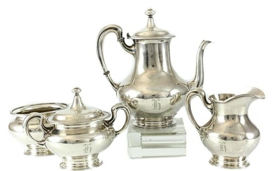 4pc Mauser Mfg Co. Sterling Silver Coffee Service Set