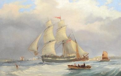 Circle of George Chambers (1803-1840) Schooner and other shipping vessels...