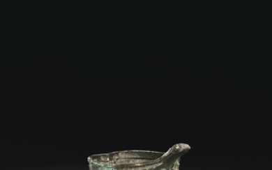 A FINE AND RARE SMALL SILVER BOWL, LATE WARRING STATES PERIOD, 3RD-2ND CENTURY BC