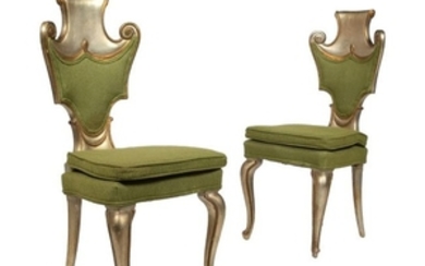 Venetian Style Carved Side Chairs - Pair