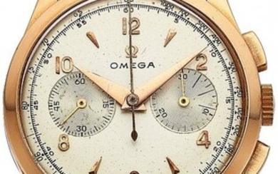 54013: Omega, 18k Rose Gold Chronograph, Ref. OT 2872