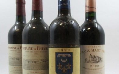 11 bouteilles 2 bts : CHÂTEAU BAHANS HAUT BRION 2002 Pessac Léognan (étiquettes fanées)