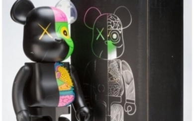 66013: KAWS X BE@RBRICK Dissected Companion 1000% (Blac