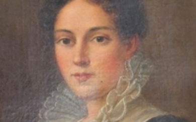 Ecole début XIXe. "Portrait de femme". Huile sur t…