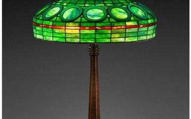 79013: Rare Tiffany Studios Leaded Glass and Patinated