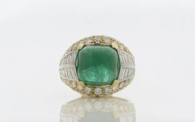 8.12 ct Emerald & Diamond Ring