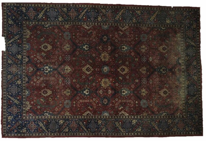 IMPORTANT PERSIAN ANTIQUE HANDWOVEN ROOM SIZE RUG