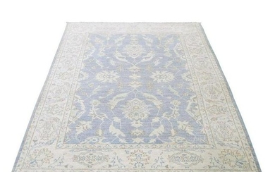 White Wash Peshawar Hand-Knotted Pure Wool Oriental Rug