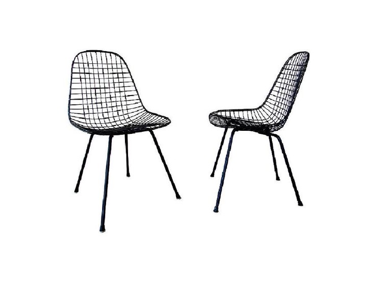 Charles & Ray Eames Por Herman Miller dkx Wire Cadeiras