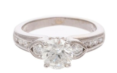 A 1.21ct Round Diamond Engagement Ring in 14K