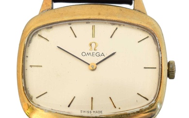 A 1970s 9ct gold Omega manual wind wristwatch