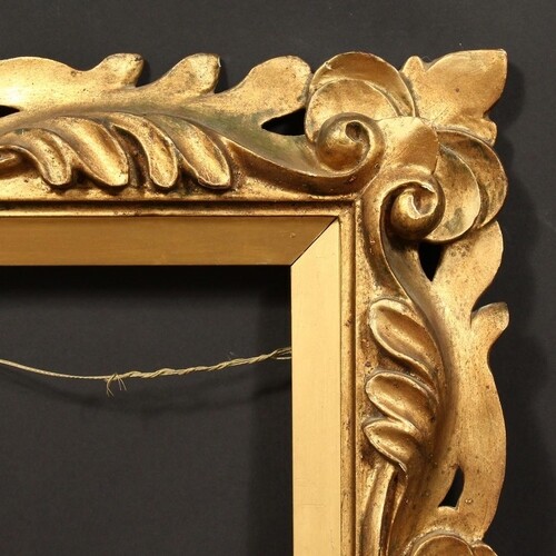 A 19th Century carved frame, rebate size - 12.5" x 15" (31.5...