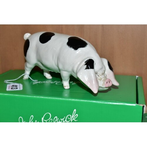 A BESWICK RARE BREED GLOUCESTER OLD SPOT, No 4116, designed ...