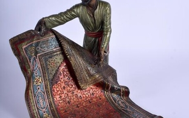 A CONTINENTAL COLD PAINTED BRONZE FIGURE OF AN ARABIC