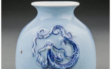 A Chinese Blue Glazed Water Coupe, Qing Dynasty