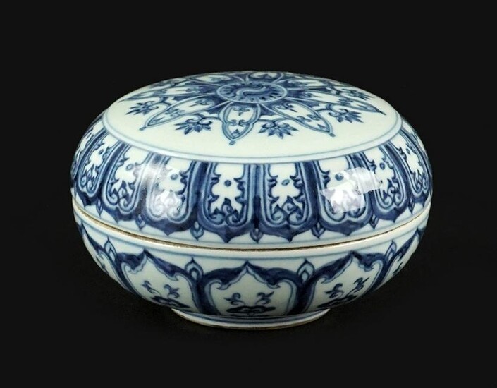 A Chinese Blue and White Porcelain Box.