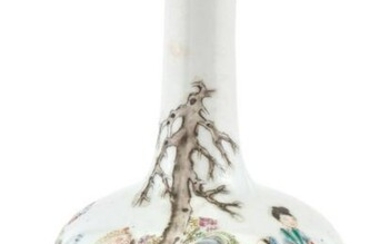 A Chinese Enameled Porcelain Bottle Vase