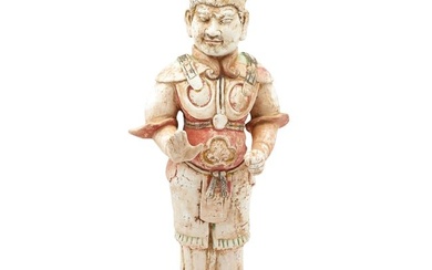 A Chinese Pottery Figure of a Guardian Tang Dynasty