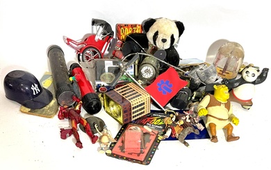 A Collection of Toys & Souvenirs including Shrek, King Fu Panda
