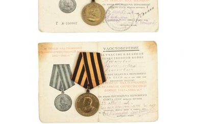 A DOCUMENTED GROUP OF SOVIET RUSSIAN MEDALS