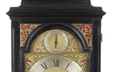 A FINE GEORGE III EBONISED BRACKET CLOCK BY JOHN KIRTON, LONDON
