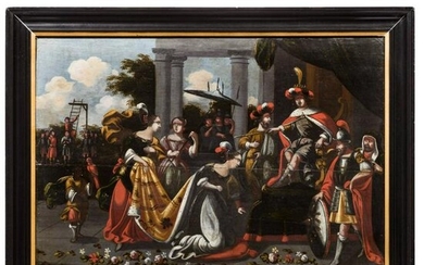 A Flemish "Esther before Ahasueros", 17th/18th century