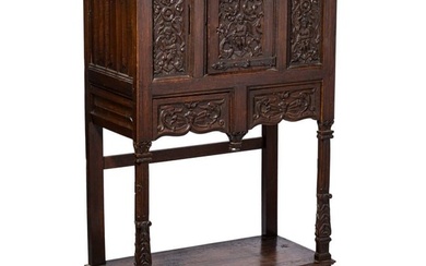 A Flemish oak cabinet in 16th century style, 19th century