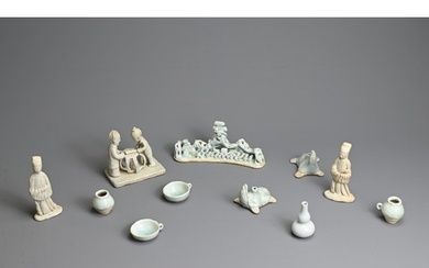 A GROUP OF CHINESE QINGBAI WARE AND BISCUIT PORCELAIN ITMES....