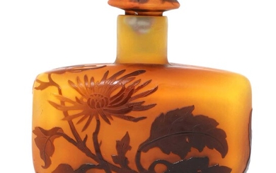 A Gallé cameo glass scent bottle